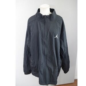 Jordan Flight Windbreaker Jacket 2XL Black Full Zip Woven FN4537-010 Mens